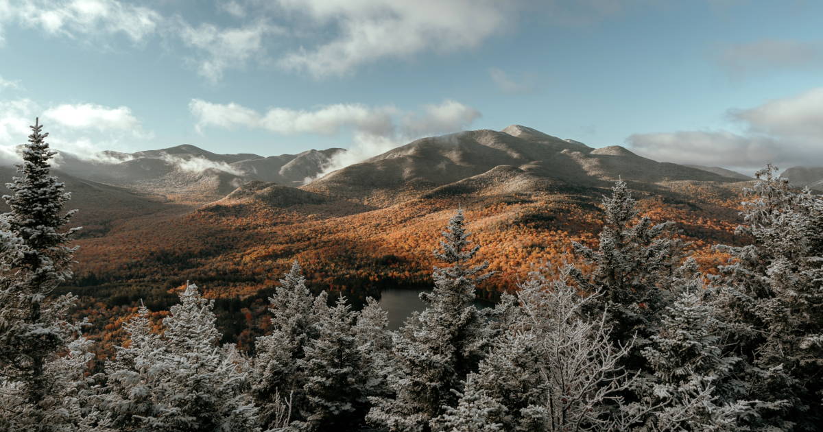 Adirondack Mountains, the United States.