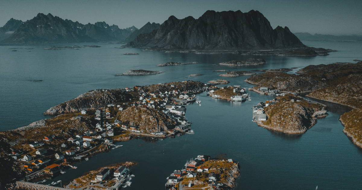 De eilanden van de Lofoten in Noorwegen. 